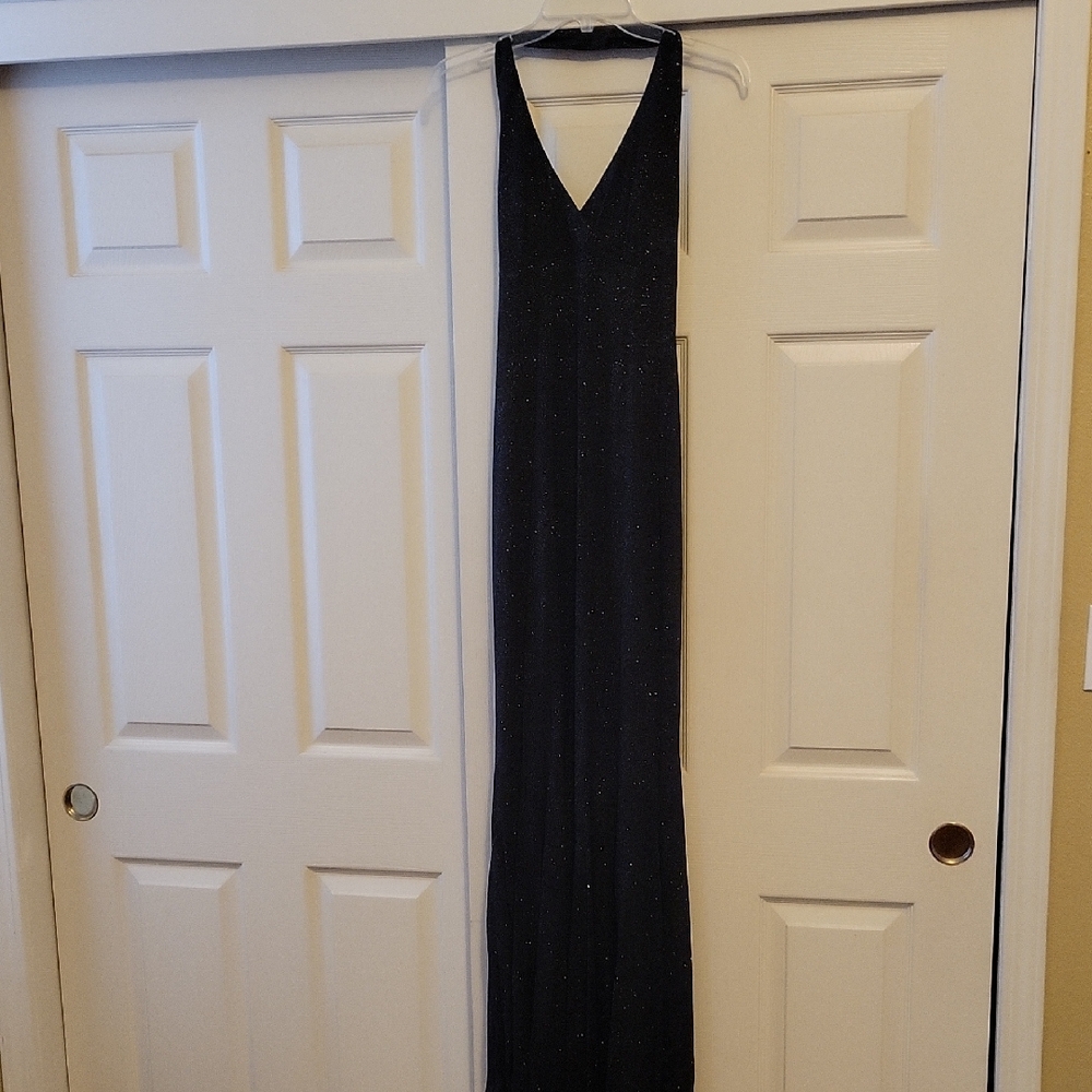 Source Unknown Black Sparkle Maxi Dress